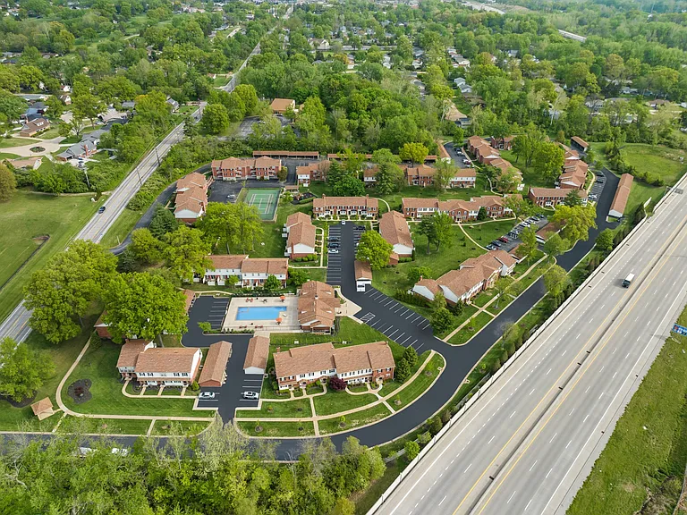 Aerial View of Woods Mill Park Apartments & Townhomes