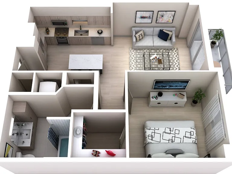 One Bedroom One Bath (738) One Bedroom One Bath (738)