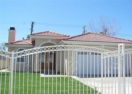 Front view with private sliding gate