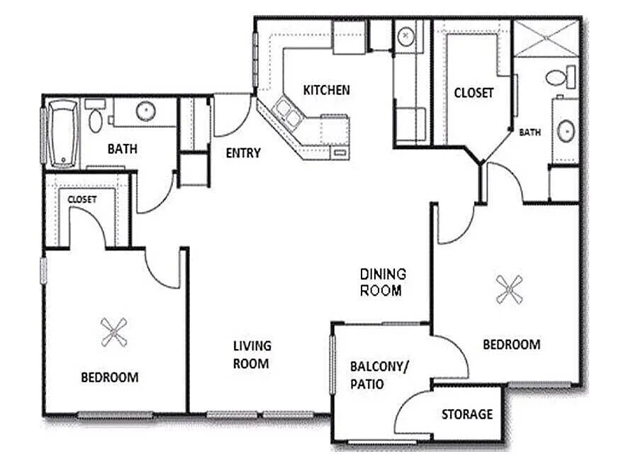 Floor plan 2x2 Lg