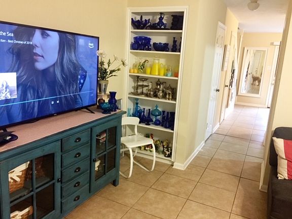 Living room, TV side view