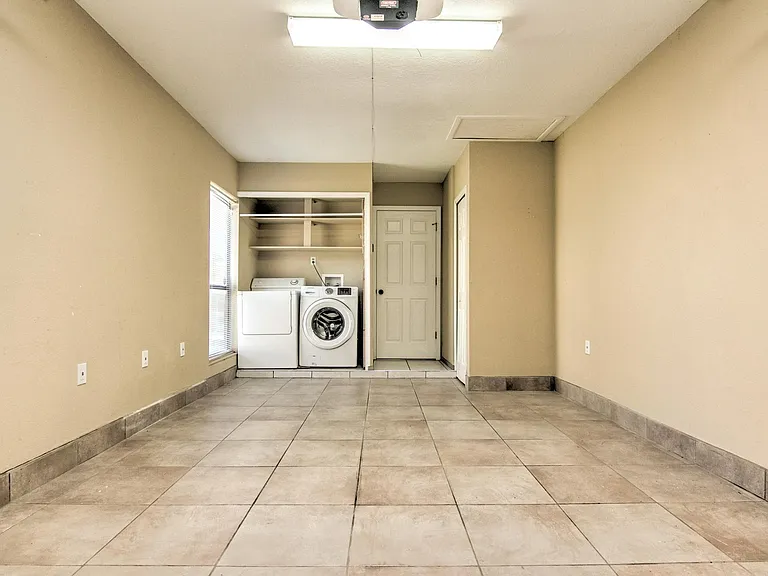 garage with laundry