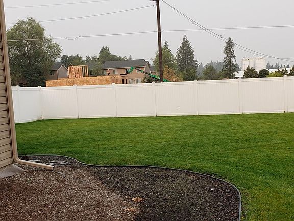 Large finced in back yard.