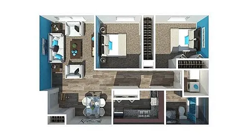 Floor plan 2 Bed 1 Bath