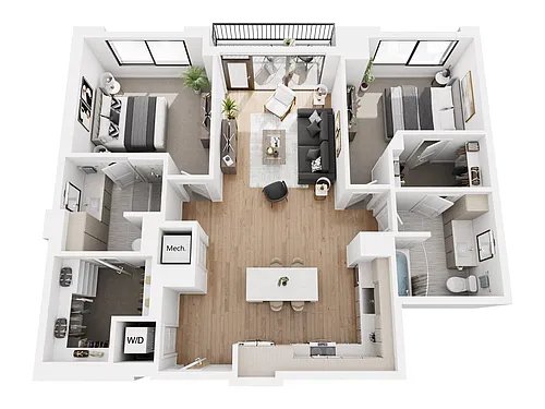 Floor plan 2BR-2