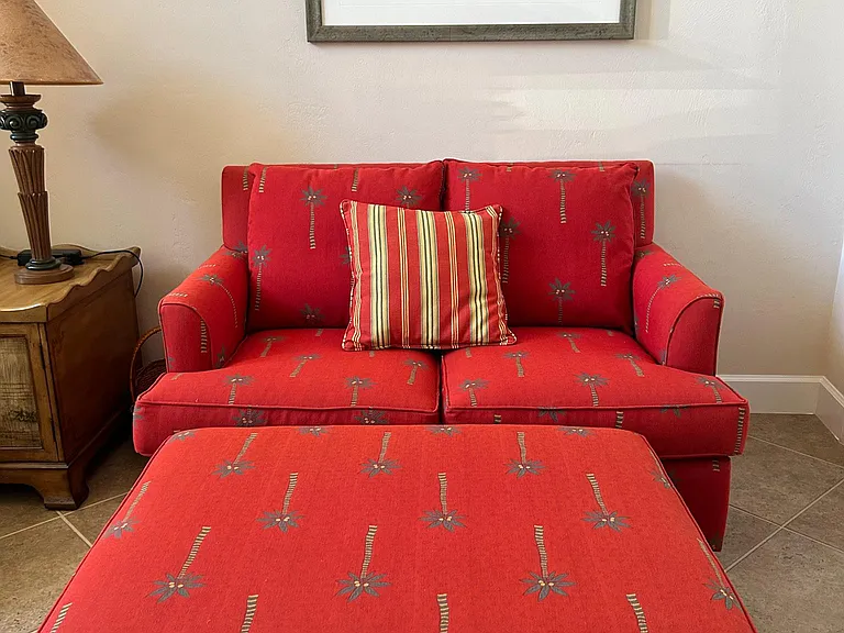 Oversized chair pulls out to twin bed!