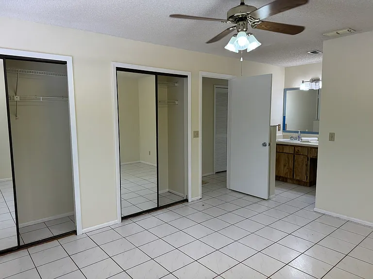 Master bedroom and bathroom