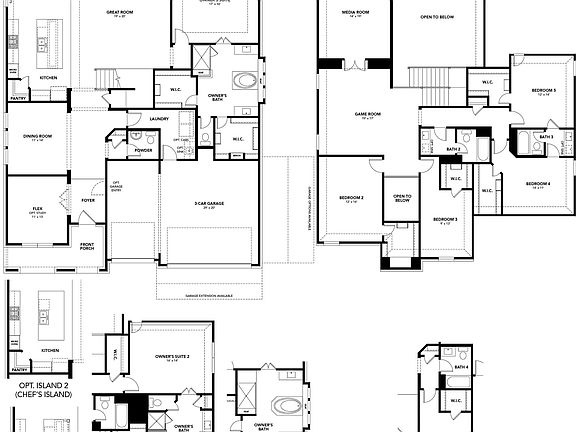 Discover luxurious residential architecture with a versatile single-family home design, perfect for