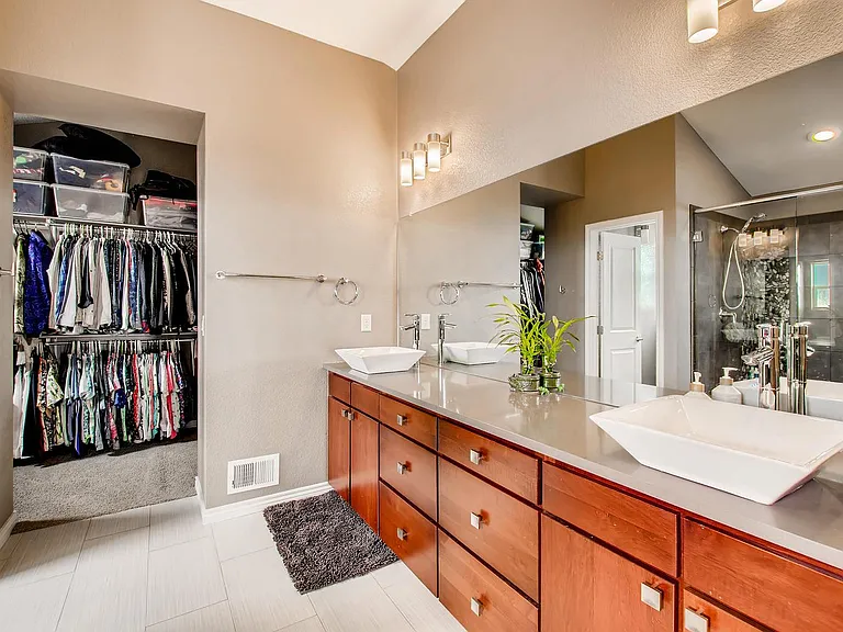 5 Piece Primary Bathroom with huge walk in closet