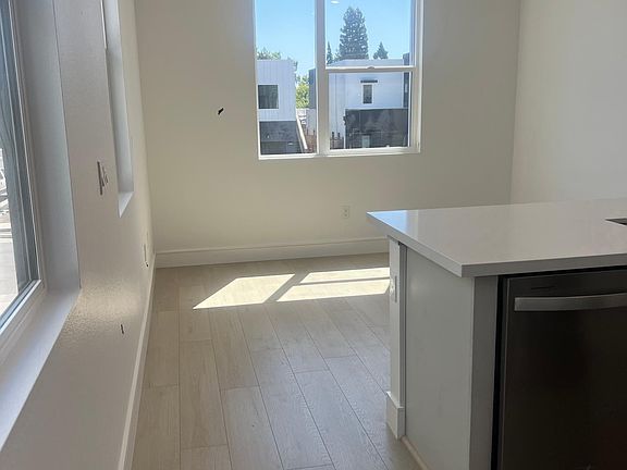 Walking in the door and looking left.