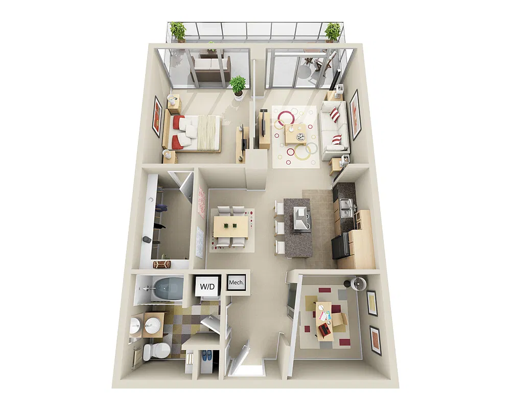 Floor plan Midrise A1QD