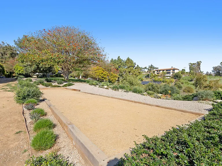 Refined leisure meets the great outdoors on this private court.