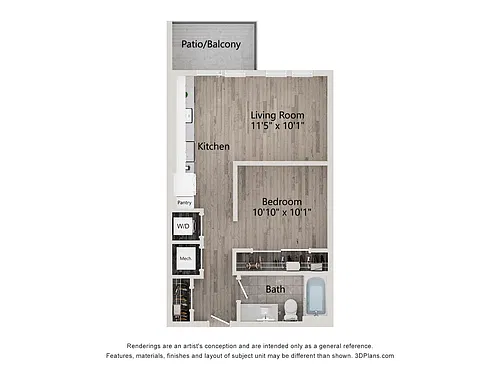 Floor plan Studio-S1C