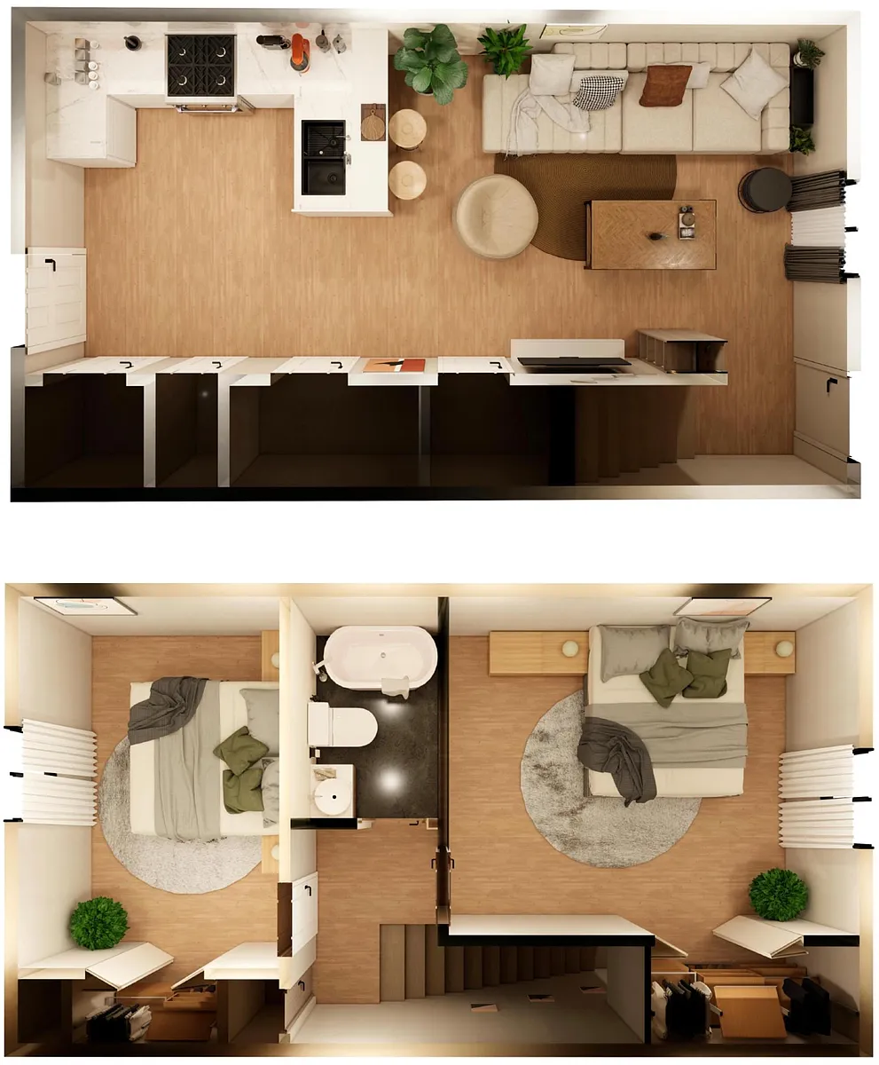 Floor plan 2 Bed Townhouse