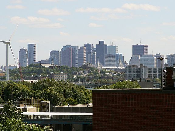 Roof Deck View of Boston