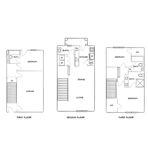 Floor plan Design 3A Townhome