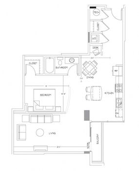 #1414  A10 935 sqft