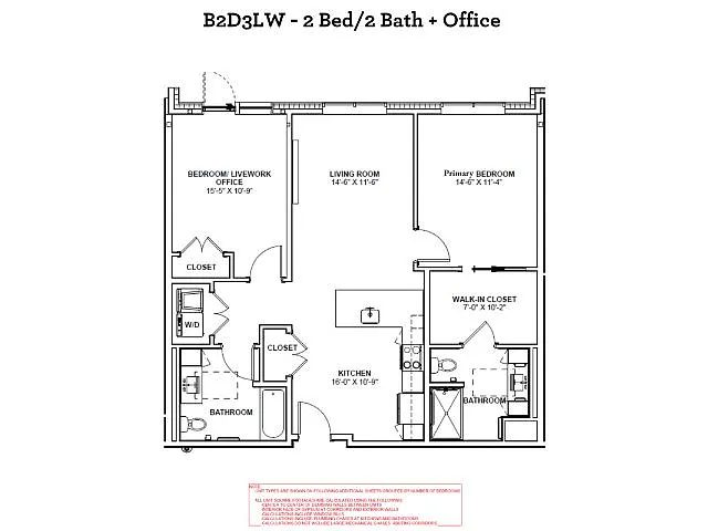 Floor plan B2D3LW