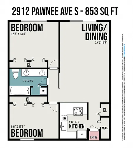 Floor plan 2 Bedroom