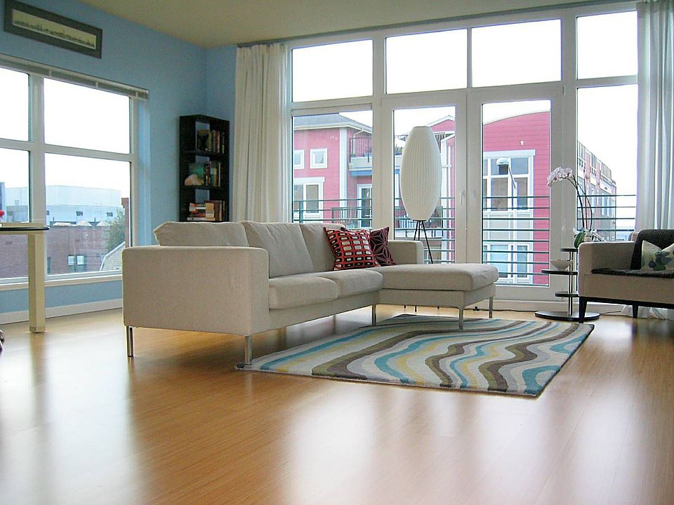Spacious living area with mountain and sound views and lots of light