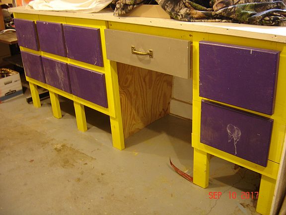 drawers in hobby shed