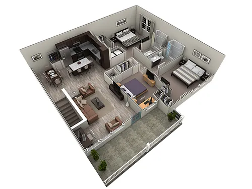 Floor plan 3 BR Grand Overlook