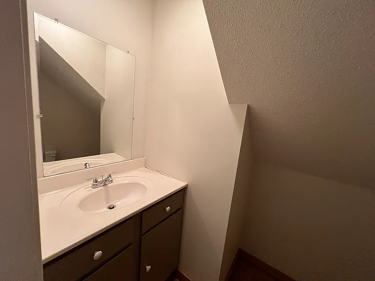 Main level half bath sink.