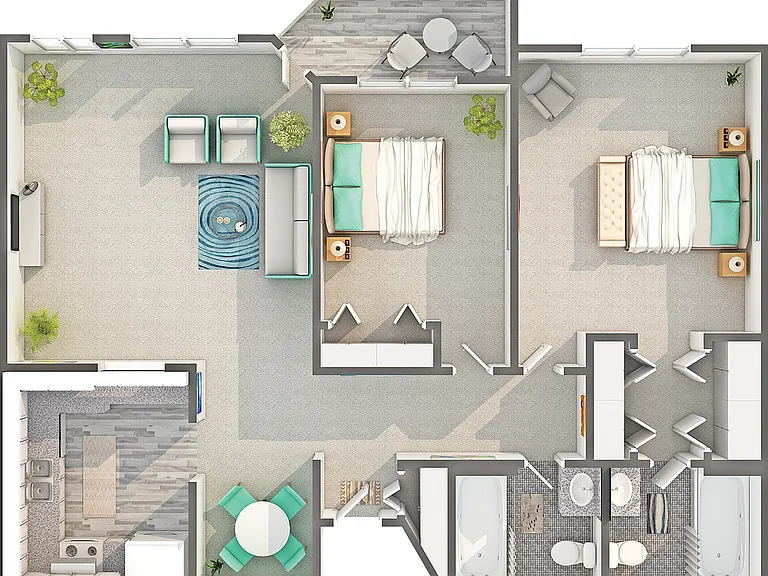 Birchwood | 2-Bedroom Floorplan Birchwood | 2-Bedroom Floorplan