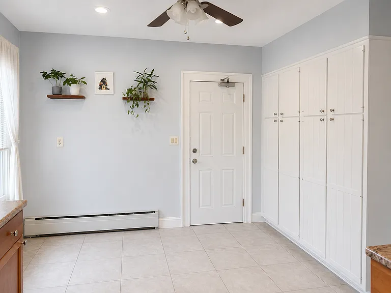 Spacious eat in kitchen with additional built-in pantry storage space