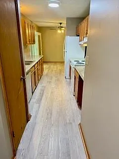 Kitchen from garage door.