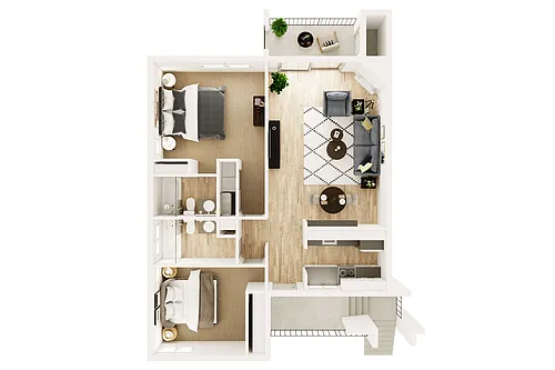 Floor plan 2X2