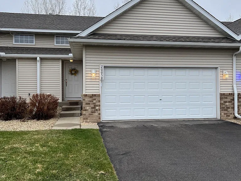 Home with two car finished and painted garage!
