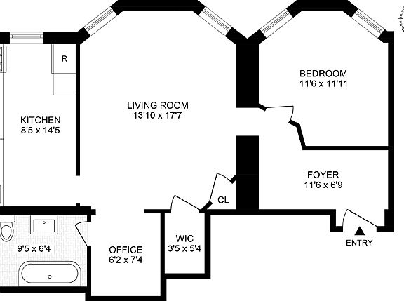 2nd image of 60 W 76th St APT 1B