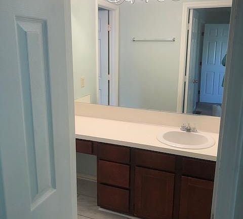 Upgraded master bathroom