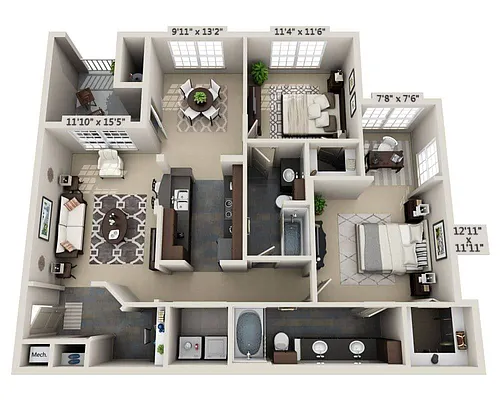Floor plan Plan F (B2C)