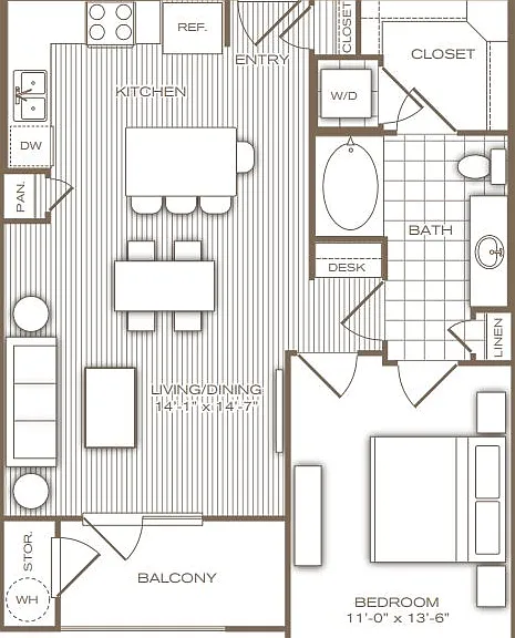 1 Bed 1 Bath 1 Bed 1 Bath