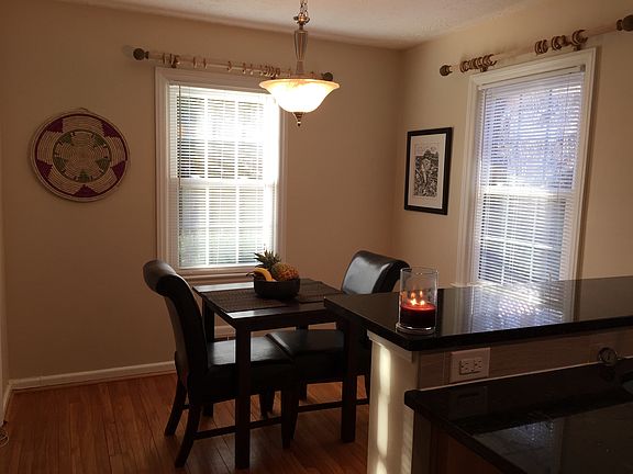 Open dining and kitchen layout