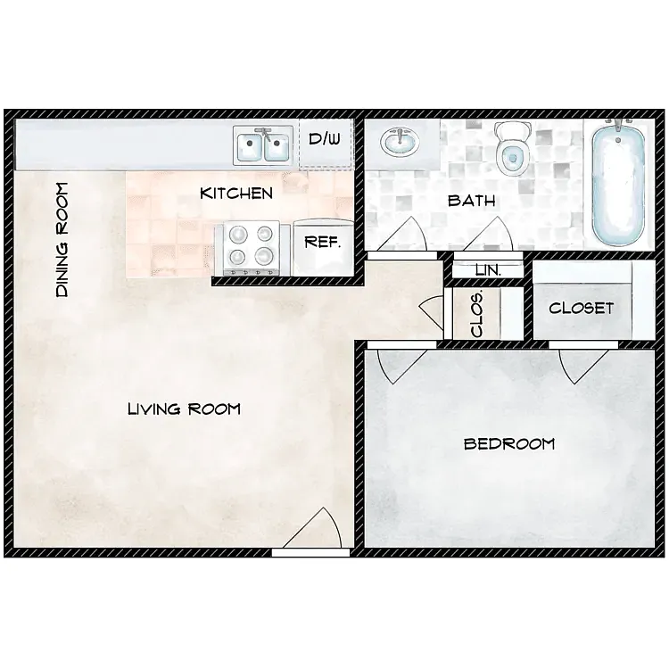 Floor plan 1 Bedroom