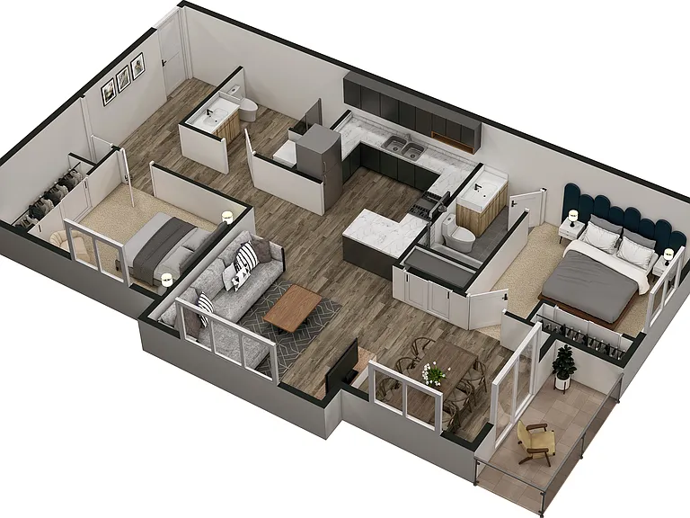 2 bed 2 bath with master suite and 2nd full-size bath with laundry 2 bed 2 bath with master suite and 2nd full-size bath with laundry