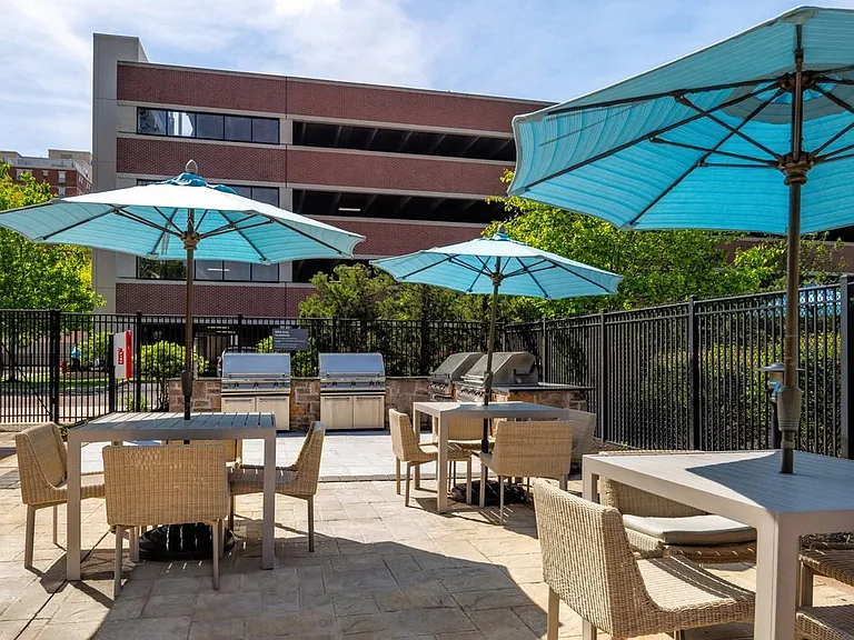 Grill area with picnic seating