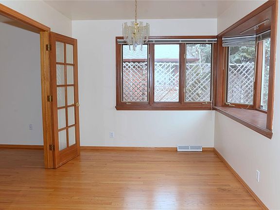 Room on right is office and left is dining room