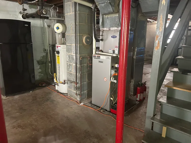 GAS water heater and furnace in unfinished basement