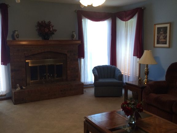 Living room fireplace