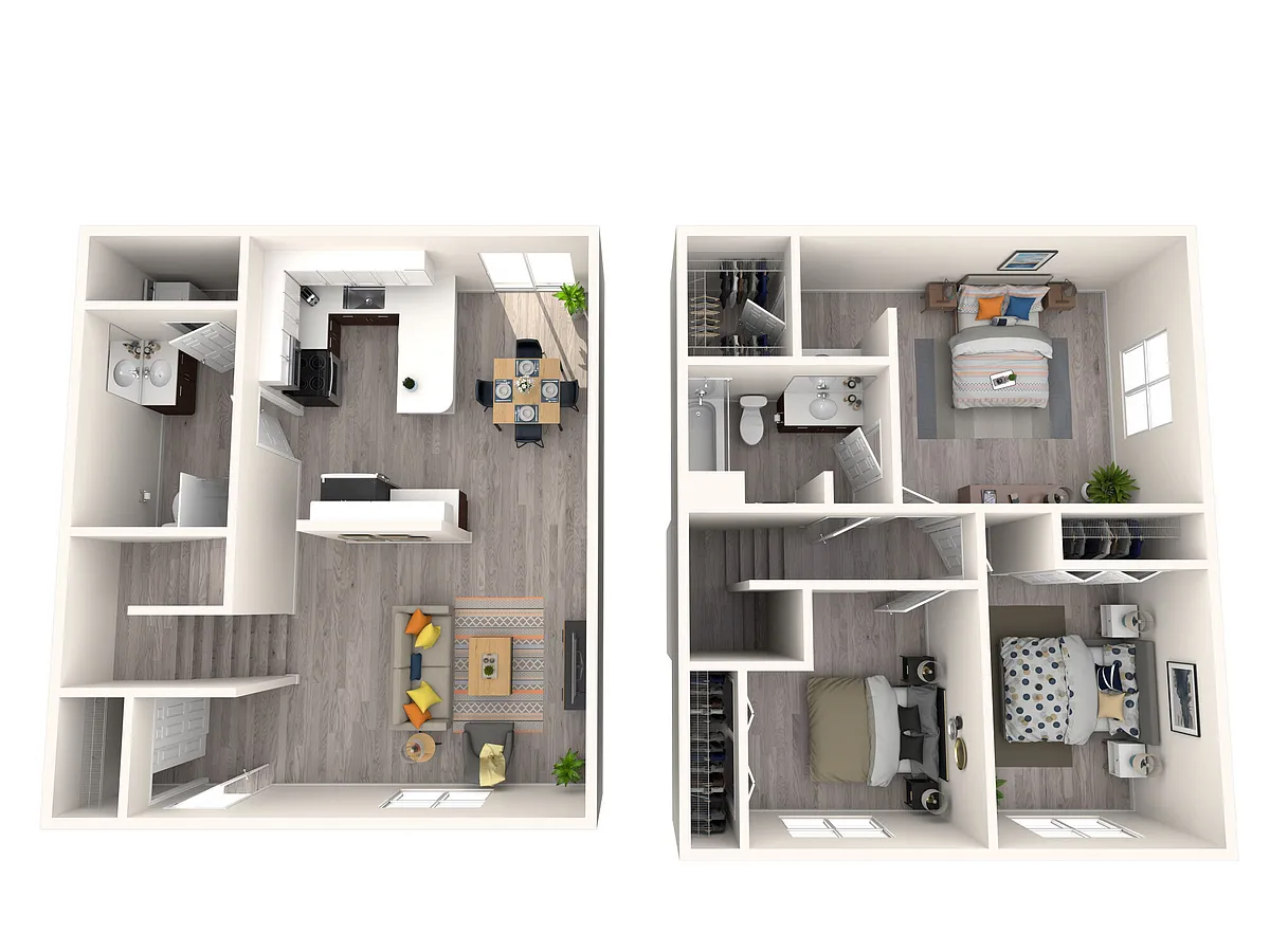 Floor plan 3x1.5 Townhome