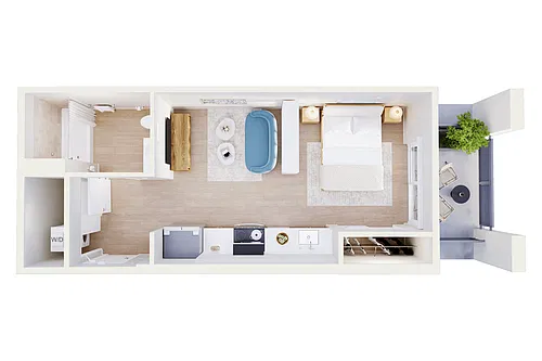 Floor plan B - Studio