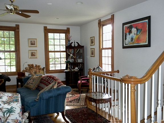 Double stair cases lead to the third level bedrooms