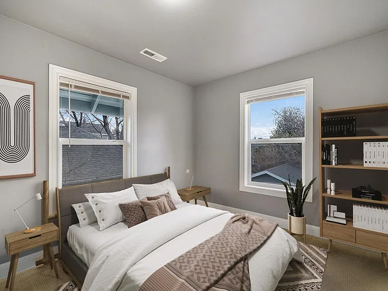 Bedroom 4. This image shows a virtually furnished space. Bedrooms come unfurnished.