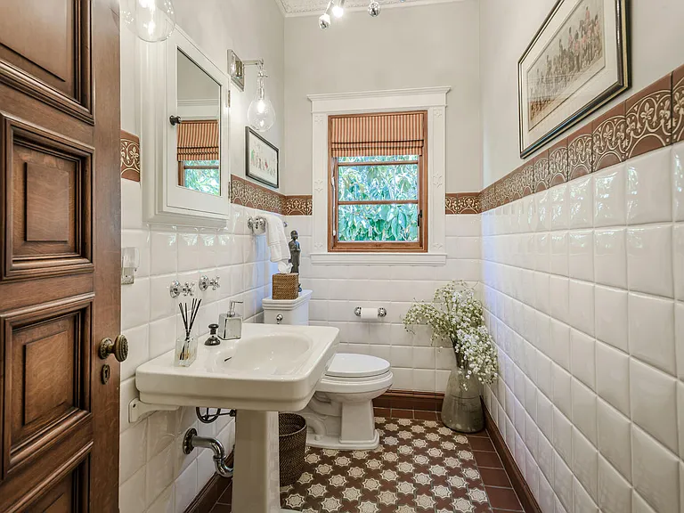 First floor powder room