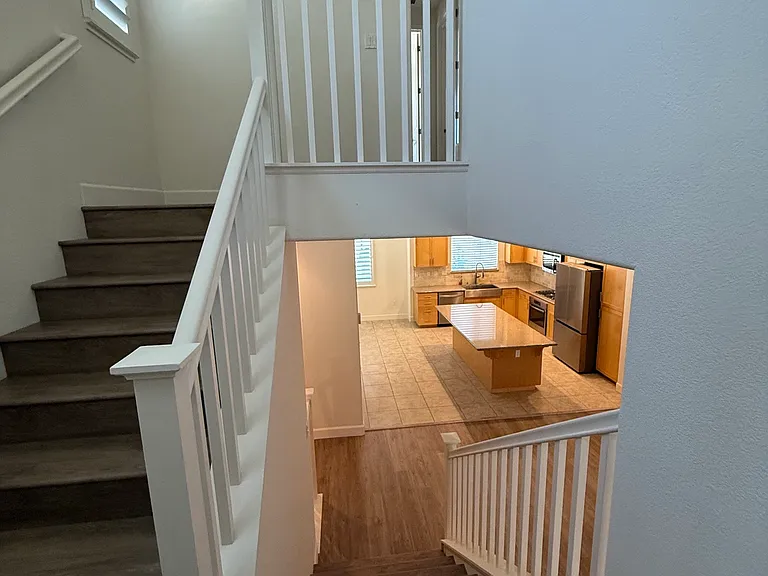 stairway between the 2nd floor and the 3rd floor