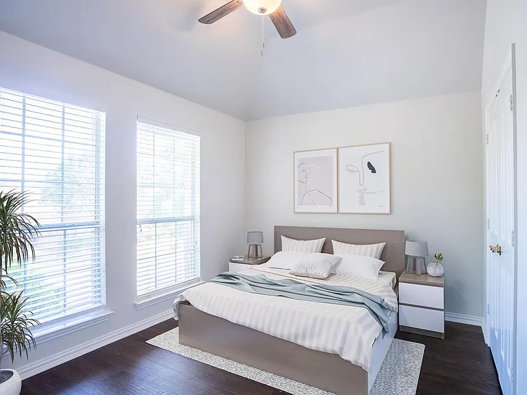 Bedroom 4. This image shows a virtually furnished space. Bedrooms come unfurnished.